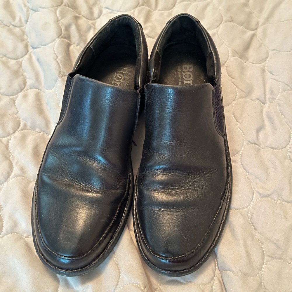 Born Men's Dark Leather Slip-Ons